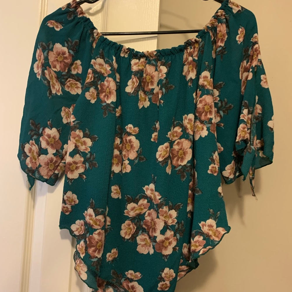Floral off the shoulder blouse